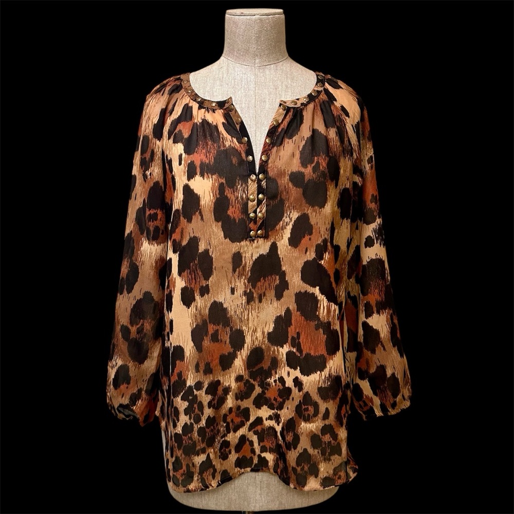 beachlunchlounge Relaxed Leopard Print Blouse